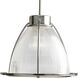 Prismatic Glass 1 Light 16 inch Brushed Nickel Pendant Ceiling Light