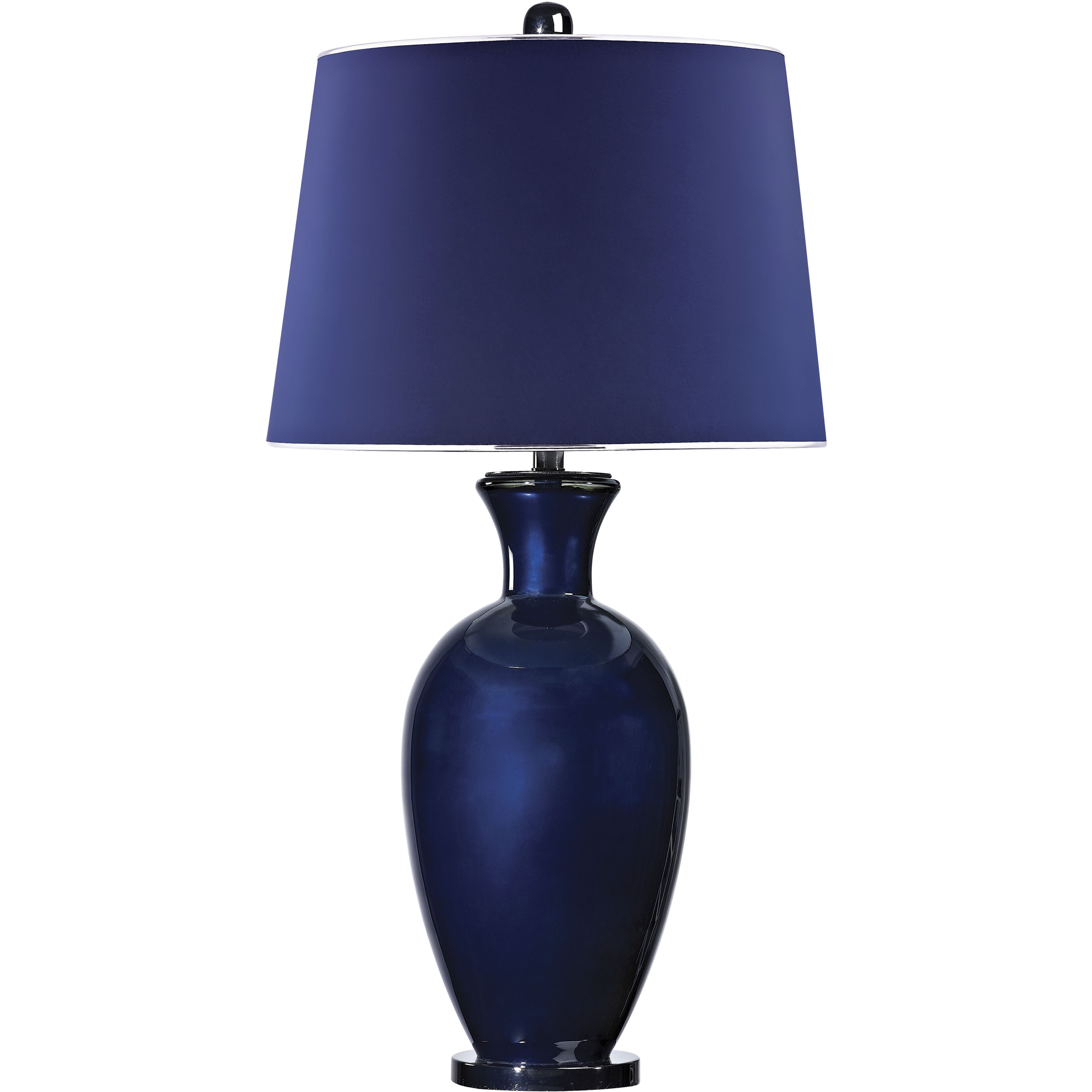 Helensburugh 34 inch 150 watt Navy with Black Nickel Table Lamp Portable Light