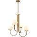Caroline 4 Light 26 inch Brushed Gold Chandelier Ceiling Light