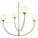 Nyomi 4 Light 42 inch Satin Gold Chandelier Ceiling Light