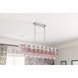 Addis 14 Light 51.75 inch Polished Chrome Linear Chandelier Ceiling Light in Spring