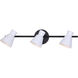 Radley 3 Light Black/White Track Lighting Ceiling Light
