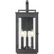 Hartwell 3 Light 19.25 inch Sand Black Outdoor Wall Light