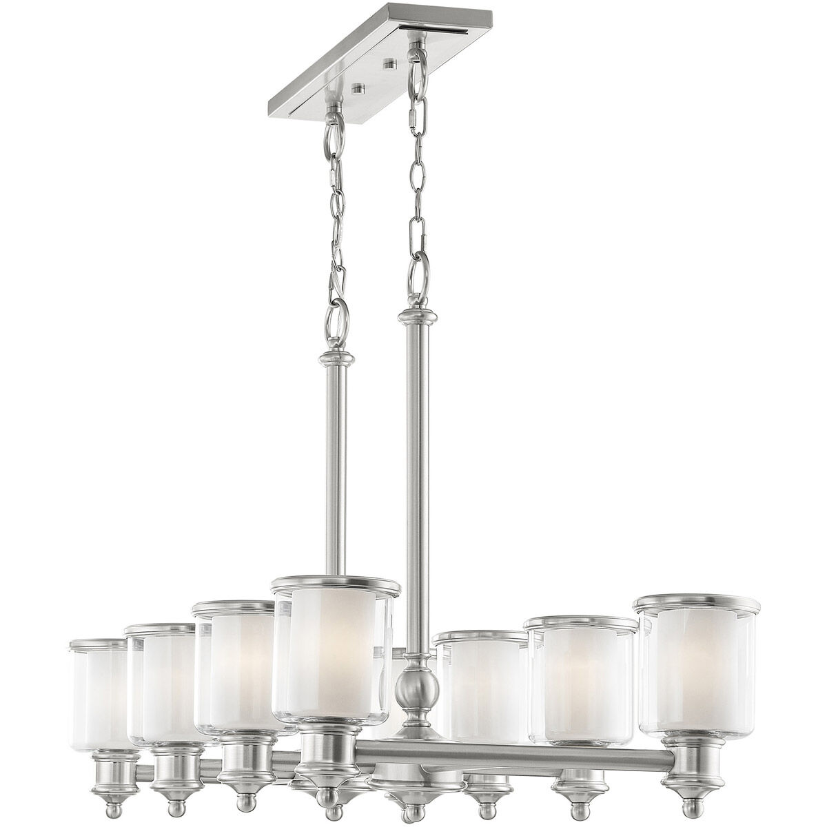 Middlebush 8 Light 42 inch Brushed Nickel Linear Chandelier Ceiling Light