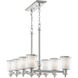 Middlebush 8 Light 42 inch Brushed Nickel Linear Chandelier Ceiling Light