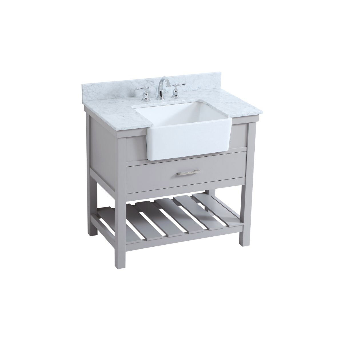 Clement 36 X 22 X 34.13 inch Grey Bathroom Vanity Cabinet