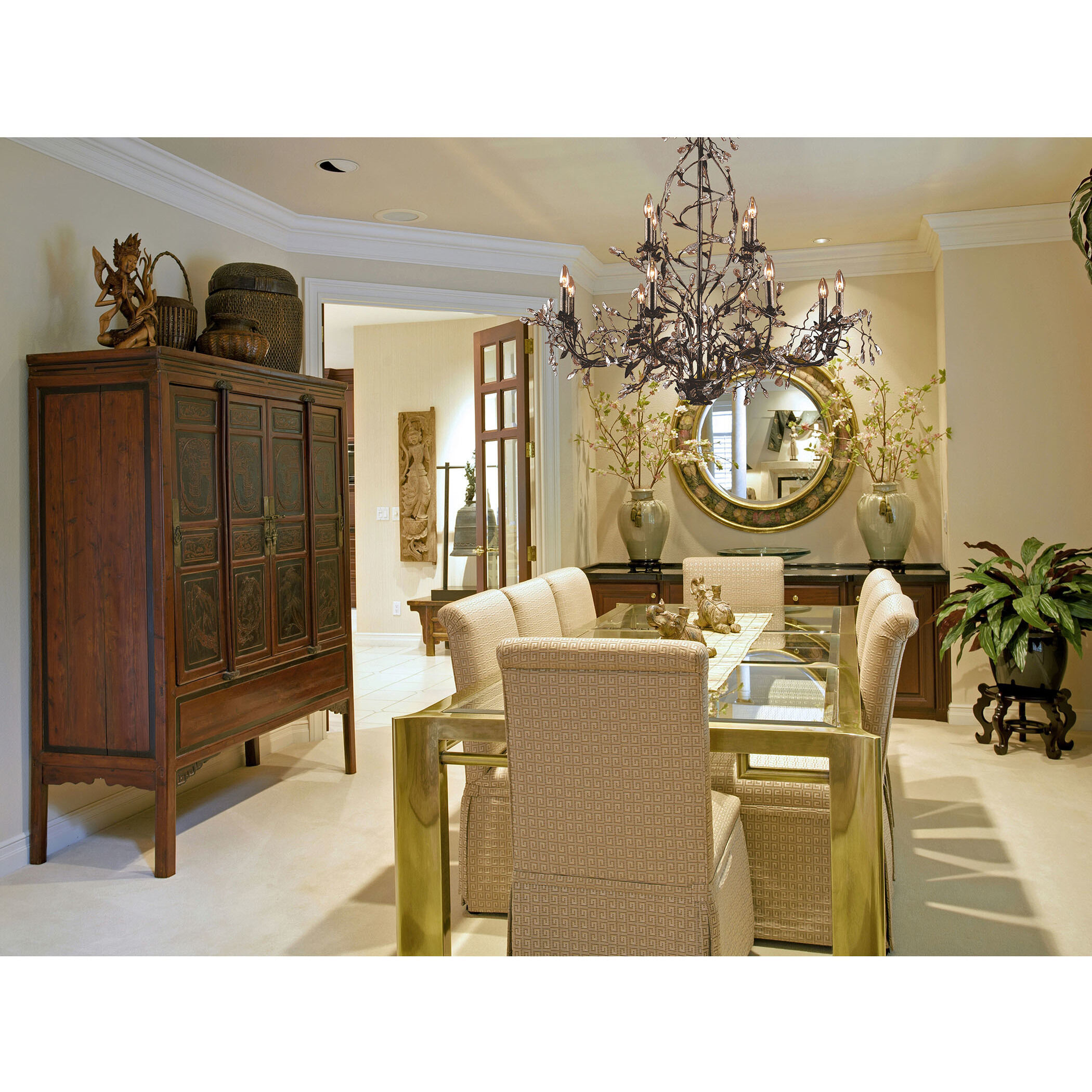 Circeo 12 Light 38 inch Deep Rust Chandelier Ceiling Light