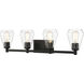 Clarity 4 Light 32 inch Coal Bath Vanity Wall Light