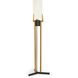 Larry Laslo 69 inch 60.00 watt Antique Brass/Black/Opaque White Floor Lamp Portable Light
