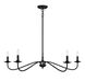 Traditional 5 Light 42 inch Matte Black Chandelier Ceiling Light