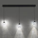 Beyond Quest LED 5.5 inch Black Multi-Light Pendant Ceiling Light, Linear Canopy