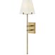 Benton Sconce Wall Light in Lacquered Brass