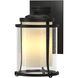 Meridian 1 Light 10.3 inch Coastal Black Outdoor Sconce, Small
