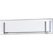 Aurora 8 Light 24 inch Chrome Vanity Light Wall Light in White