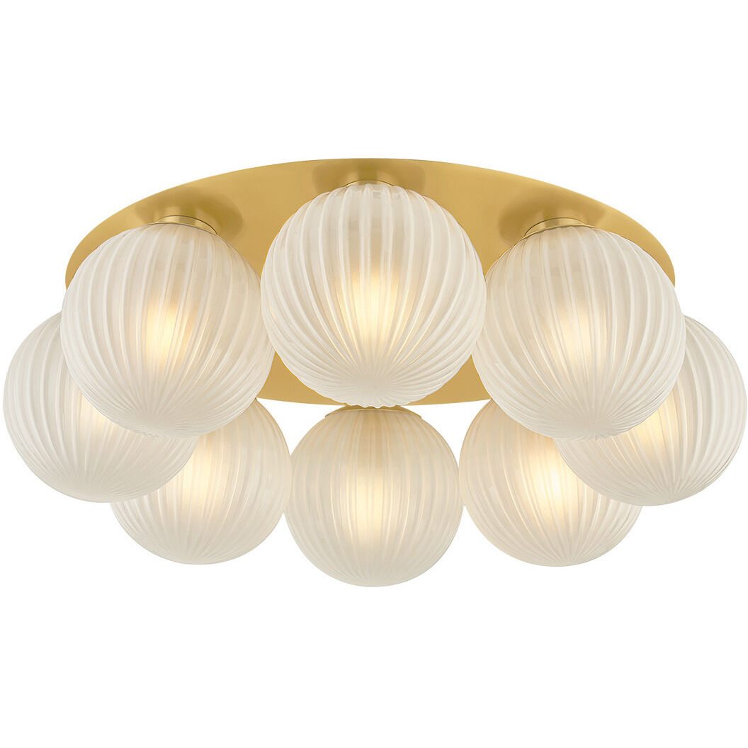 Vernazza 8 Light 23.5 inch Vintage Polished Brass Flush Mount Ceiling Light