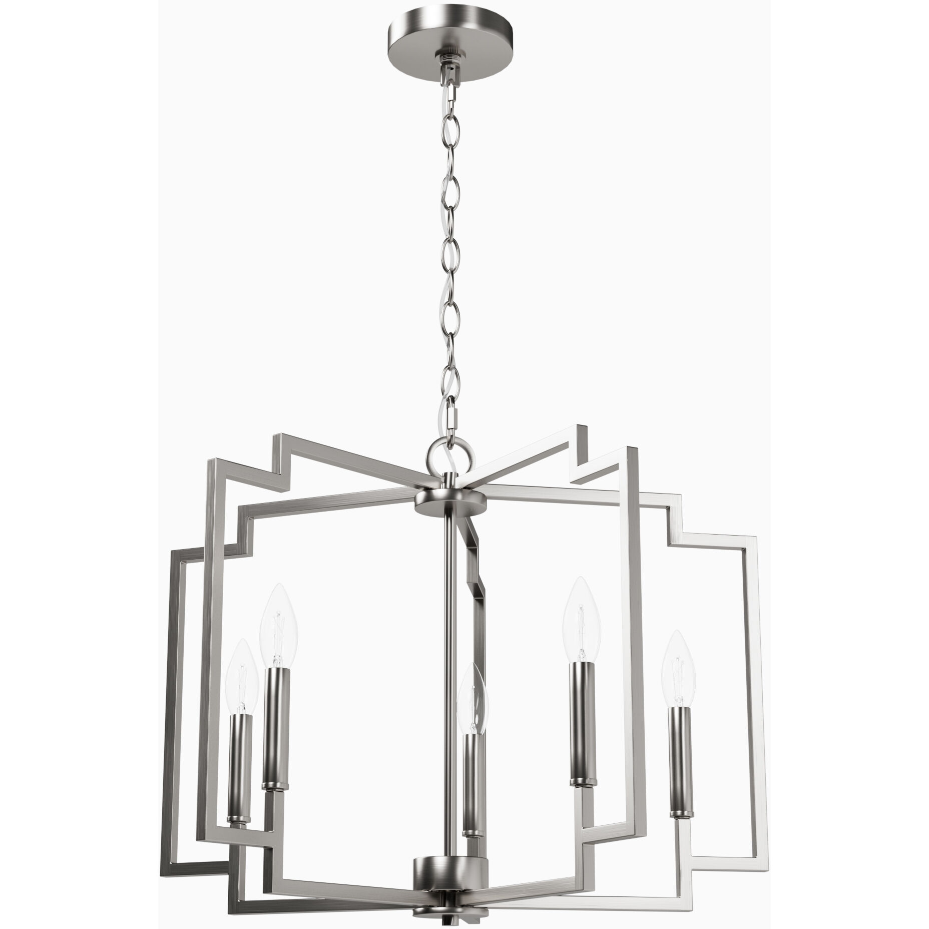 Zoanne 5 Light 24 inch Brushed Nickel Chandelier Ceiling Light, Medium