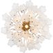 Addis 6 Light 19.75 inch Aged Brass Chandelier Ceiling Light in Tronchi Glass White