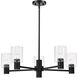Clarksville 5 Light 28 inch Matte Black Chandelier Ceiling Light