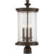 Palmer 3 Light 22 inch Walnut Patina Outdoor Post Lantern