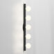 Cabaret 5 Light 27.56 inch Matte Black Bathroom Wall Light