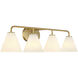 Blair 4 Light 35 inch Warm Brass Bath Wall Light