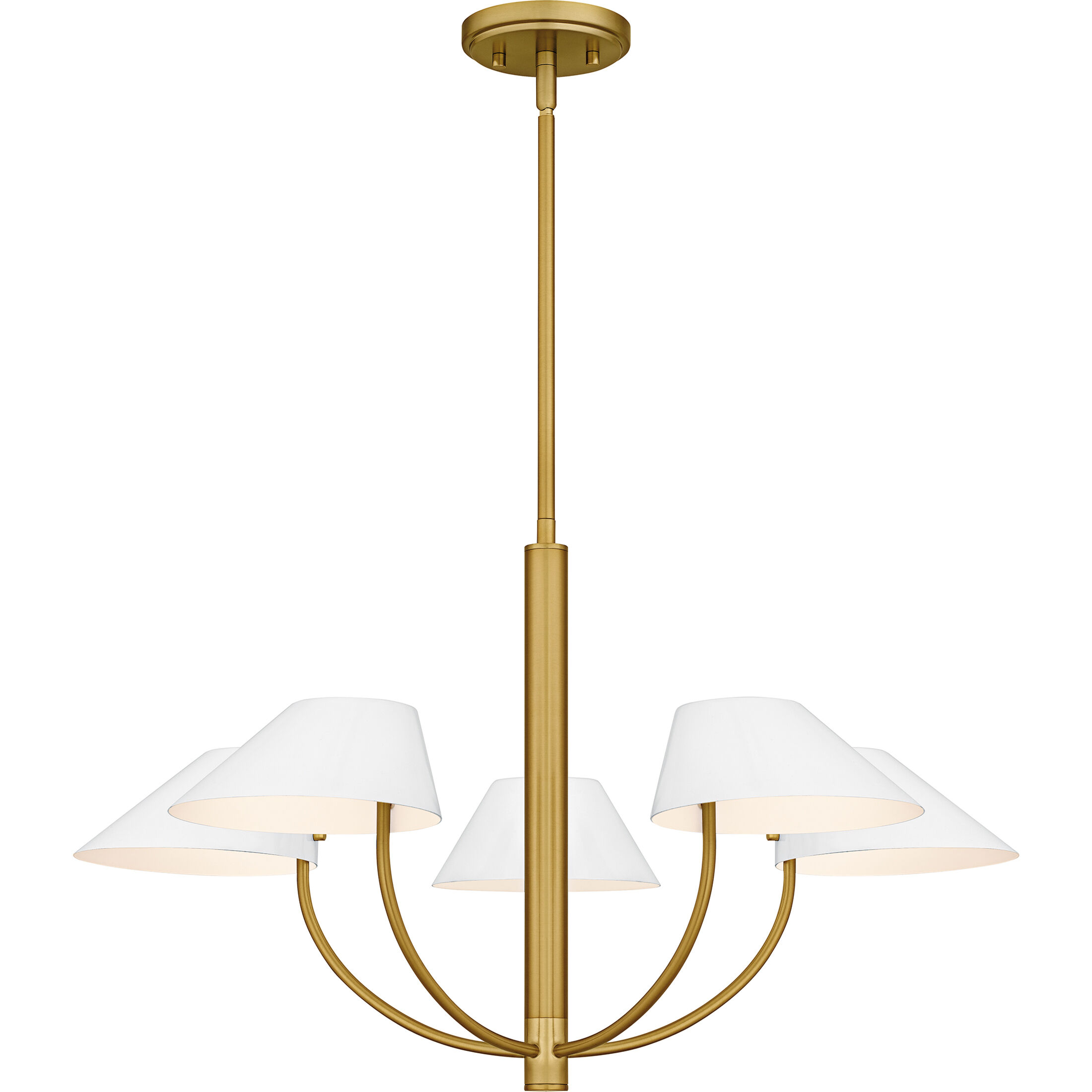 Penley 5 Light 28 inch Brushed Gold Chandelier Ceiling Light