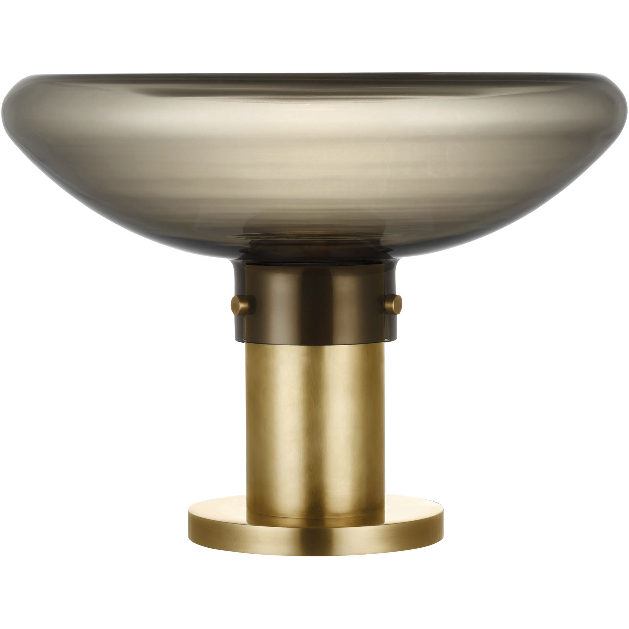 Avroko Morgan 11.8 inch 14.00 watt Hand-Rubbed Antique Brass with Smoke Glass Table Lamp Portable Light