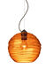 Wave 10 1 Light Bronze Pendant Ceiling Light in Amber Glass