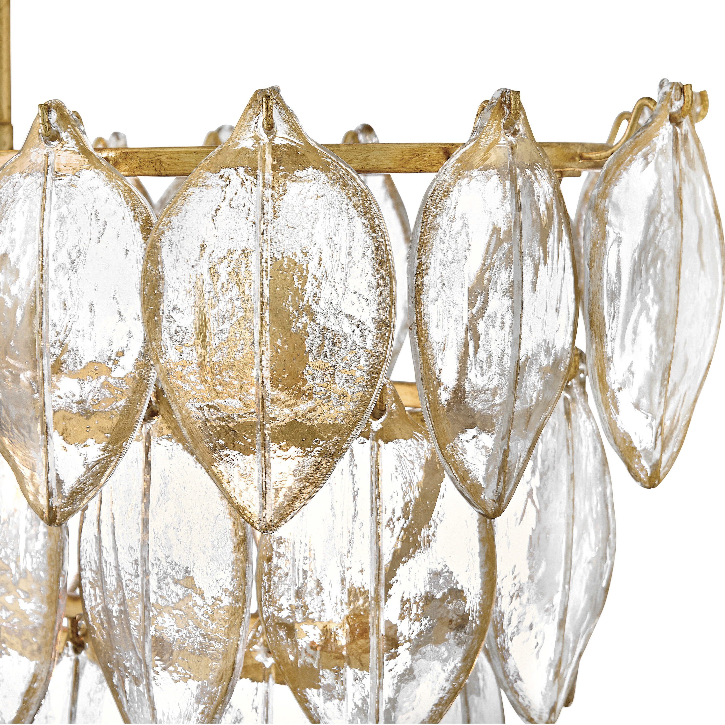 Amira 5 Light 45 inch Distressed Brass Interior Hanging Light Ceiling Light