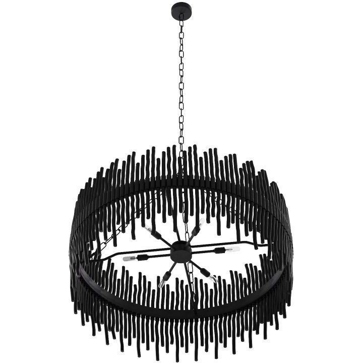 Adele 6 Light 40 inch Black Stained Chandelier Ceiling Light