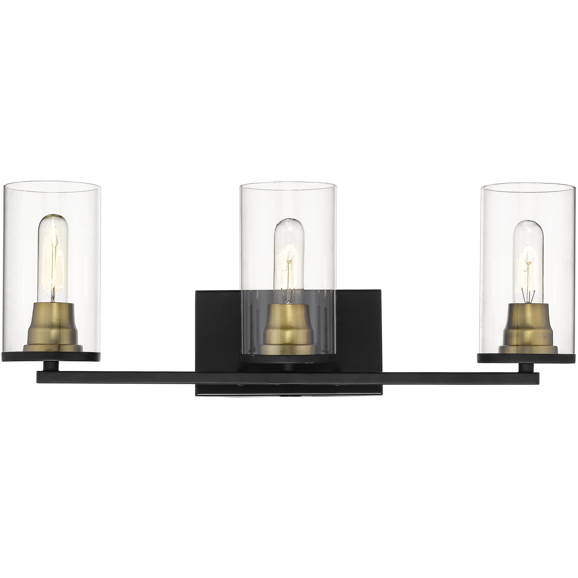 Pasadena 3 Light 23.75 inch Matte Black/Heirloom Bronze Bathroom Vanity Light Wall Light