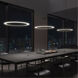 Arctic Rings LED 38 inch Satin Black Ring Pendant Ceiling Light