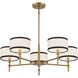 Vintage 5 Light 30 inch Natural Brass Chandelier Ceiling Light