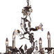 Cristallo Fiore 6 Light 29 inch Bronze Chandelier Ceiling Light