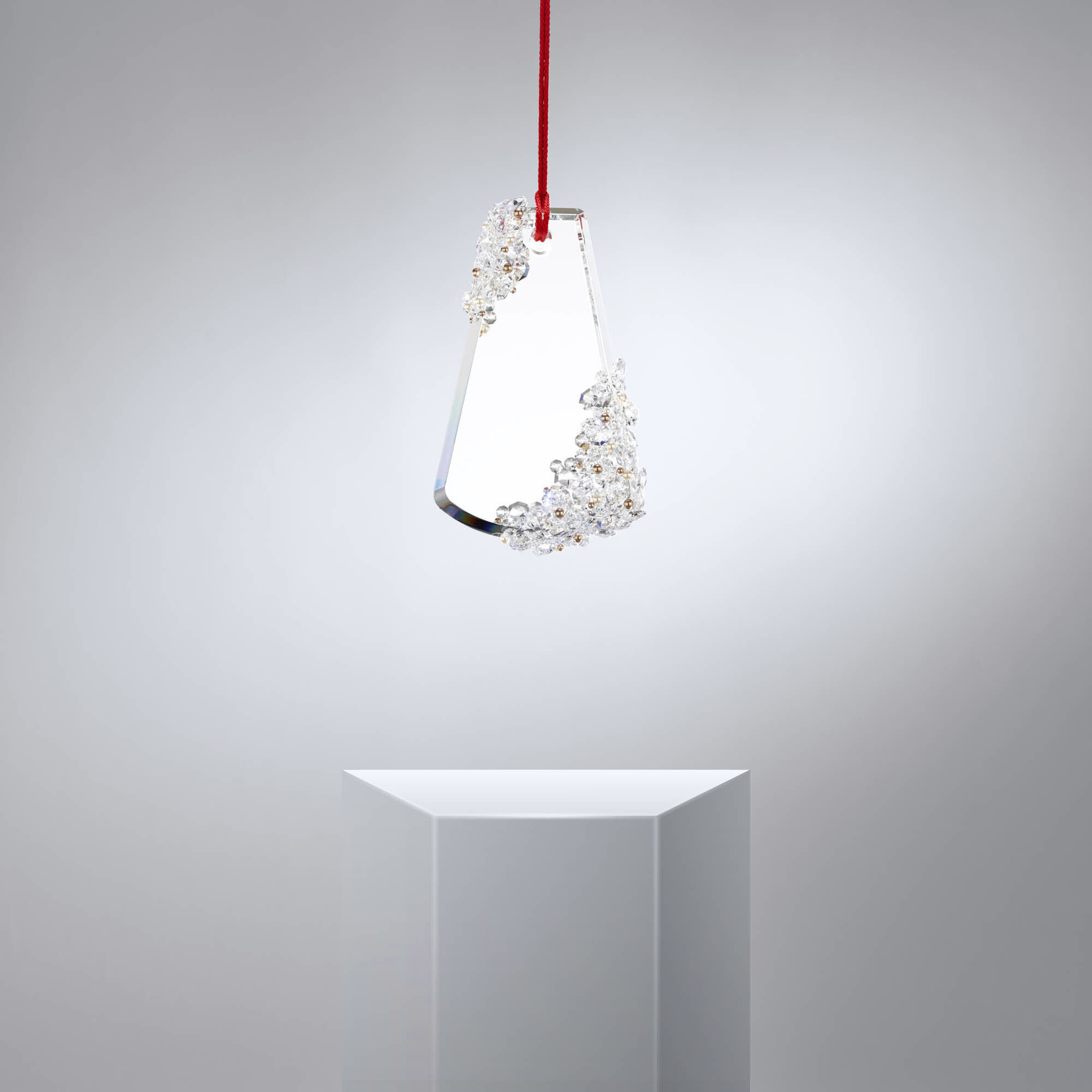 Forever Flora LED 4.25 inch Polished Chrome Pendant Ceiling Light in Red Rope, Red Rope