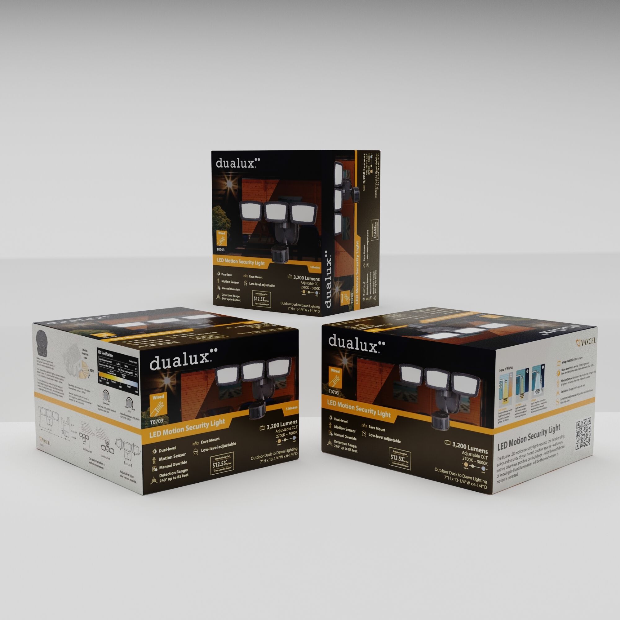 Outdoor Security LED 7 inch Bronze Outdoor Security