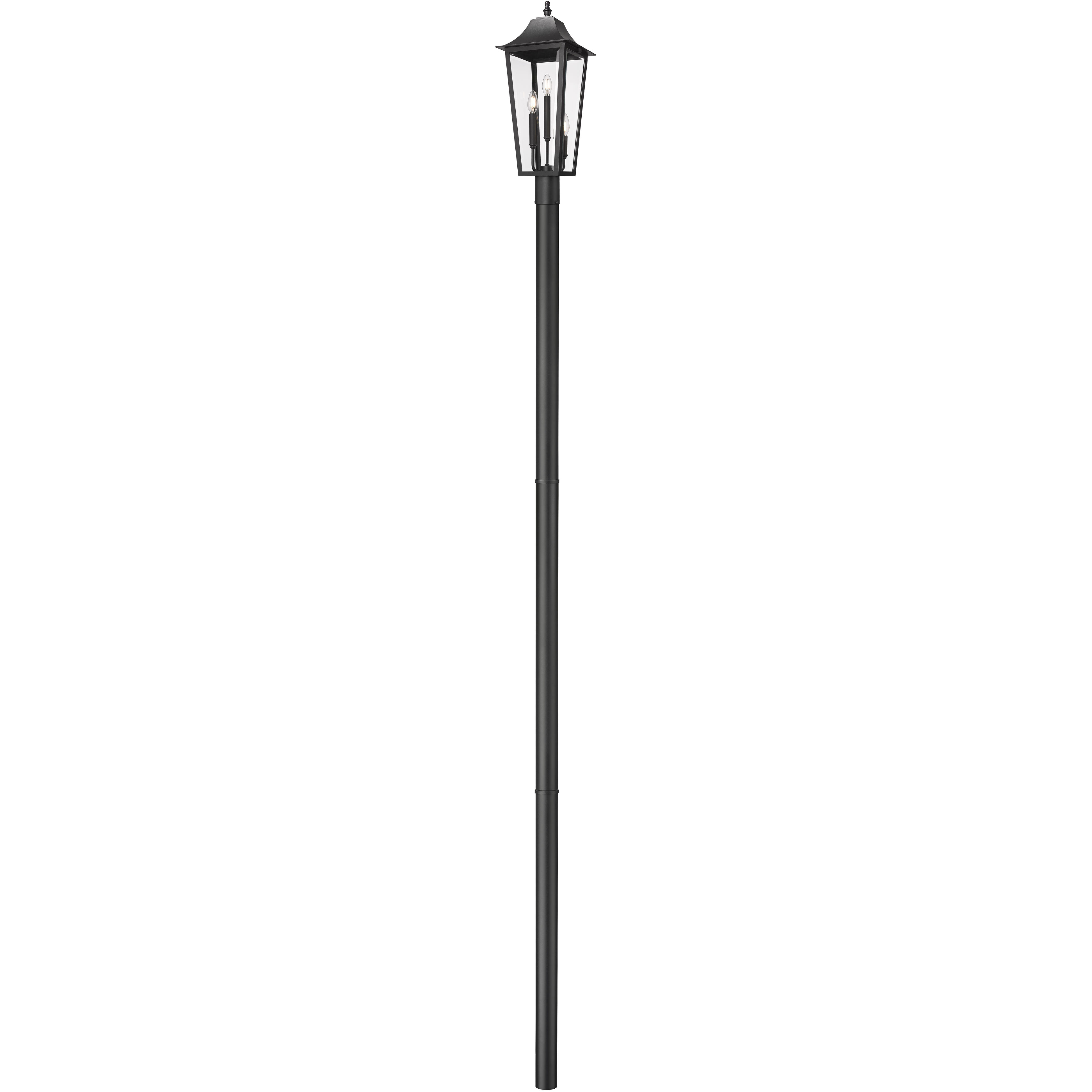 Gannon 3 Light 144.75 inch Black Outdoor Post Mounted Fixture