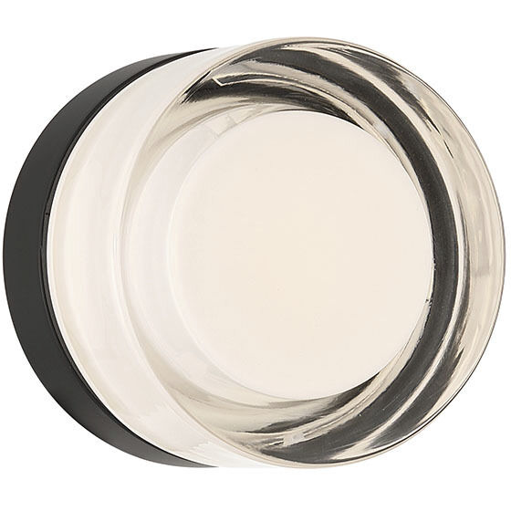 Sternn LED 5 inch Matte Black Outdoor Surface Mount in Clear Wave