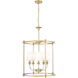 Katerina 5 Light 20 inch Rubbed Brass Chandelier Ceiling Light
