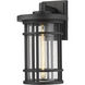 Jordan 1 Light 16.75 inch Black Outdoor Wall Light