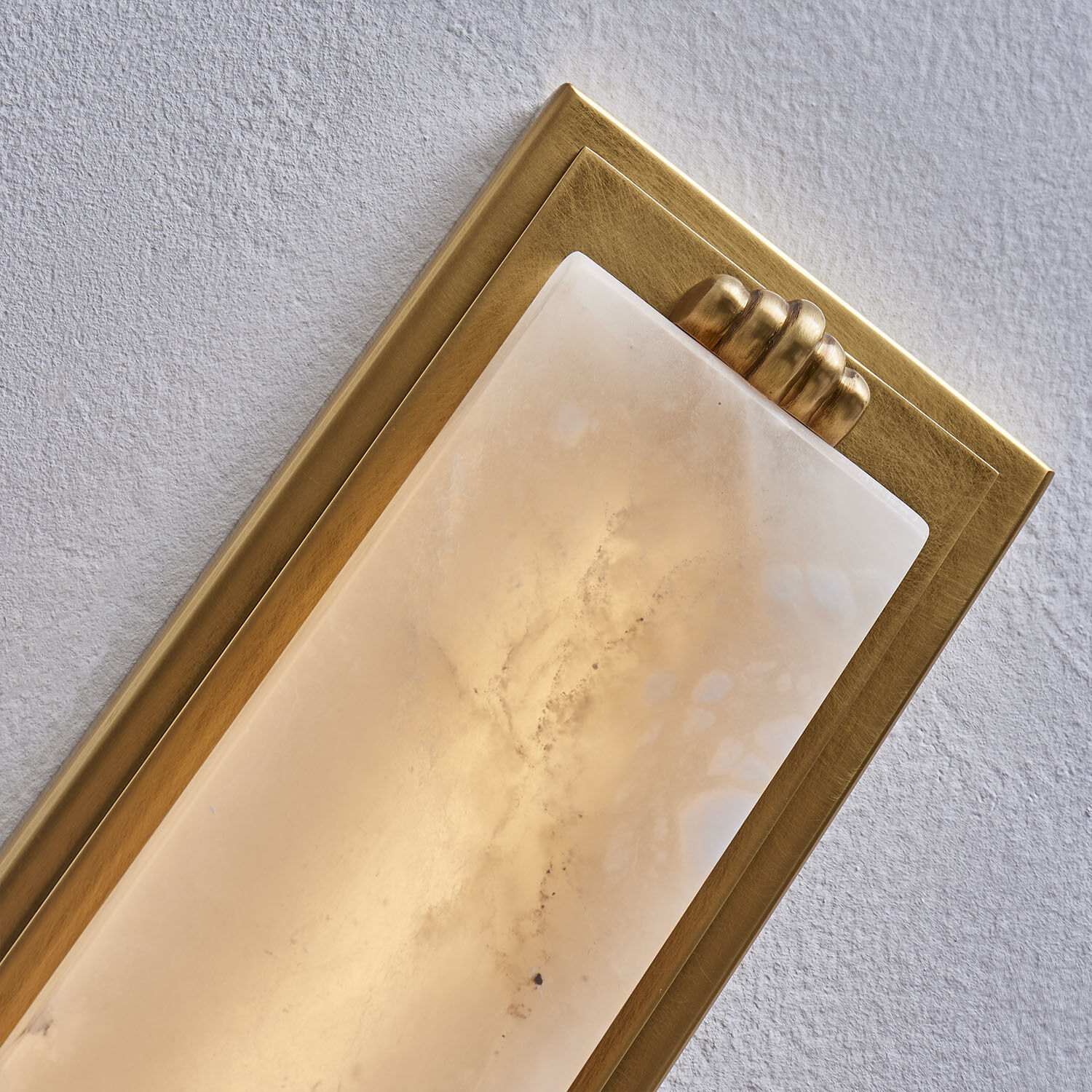Gypsum Wall Sconce Wall Light in True Brass