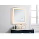 Lux 30 X 30 inch Glossy White Lighted Wall Mirror