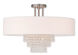 Carlisle 5 Light 22 inch Brushed Nickel Semi-Flush Mount Ceiling Light