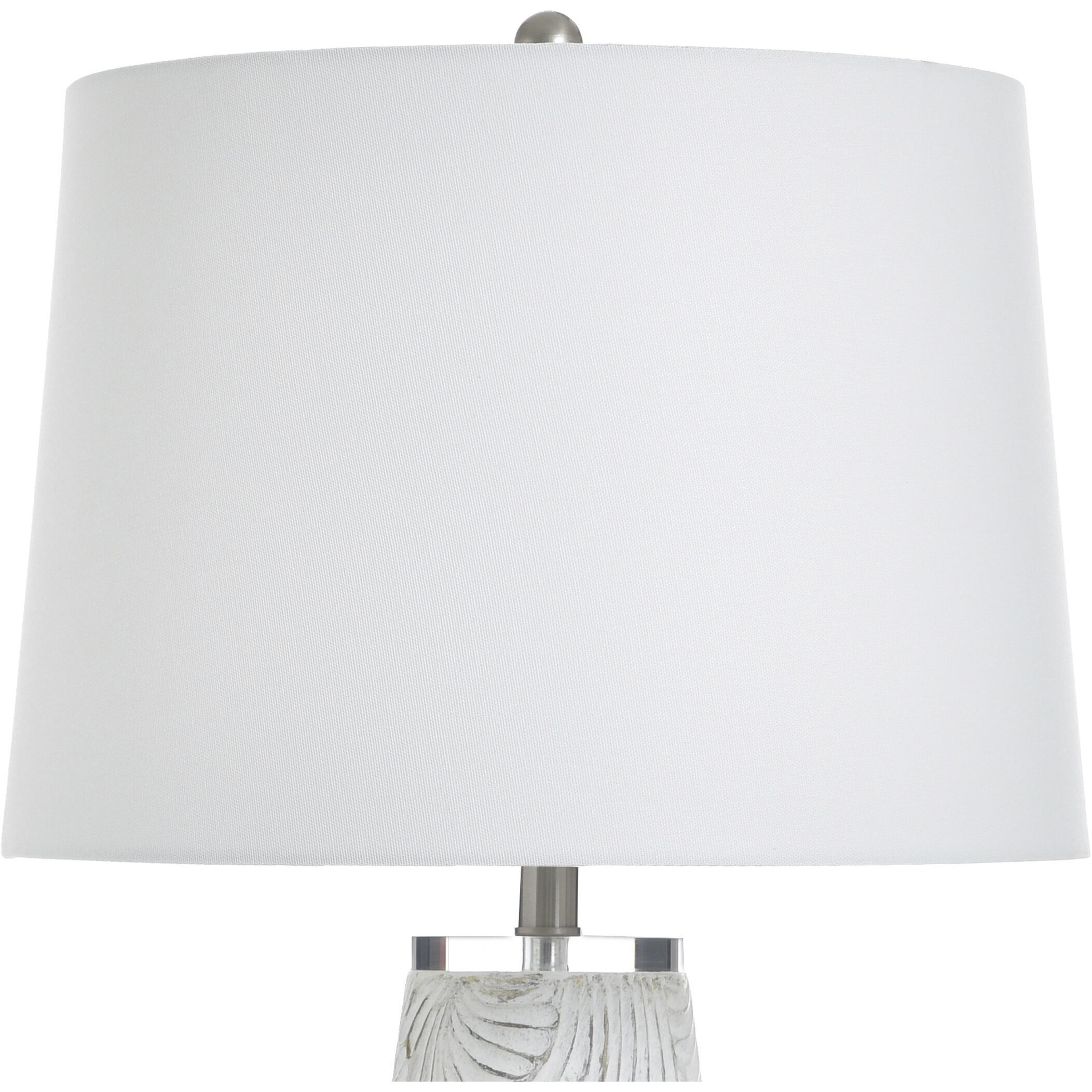 Glina 32.5 inch 100 watt Glina Silver and White Table Lamp Portable Light