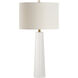 Frosted Crystal 25 inch 100.00 watt White/Cream Table Lamp Portable Light