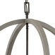 Bodie 6 Light 25 inch Dark Cement with Bronze Indoor Chandelier Ceiling Light