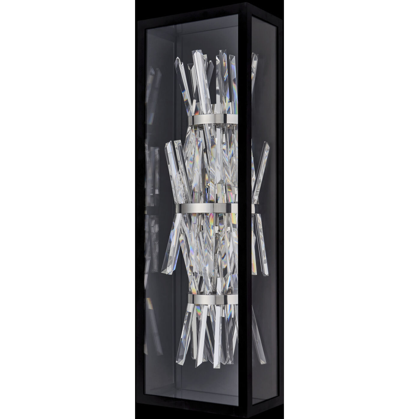 Glacier Esterno 31.5 inch Matte Black Outdoor Wall Sconce