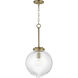 Kasbah 1 Light 11.75 inch Satin Brass Single Pendant Ceiling Light