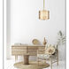 Ziggy 1 Light 10 inch Laquered Gold Mini Pendant Ceiling Light