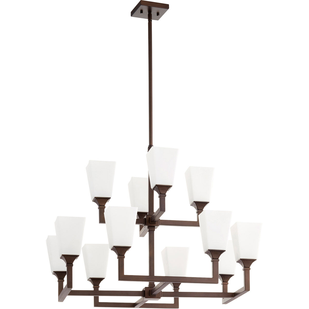 Wright 12 Light 17.25 inch Oiled Bronze Chandelier Ceiling Light